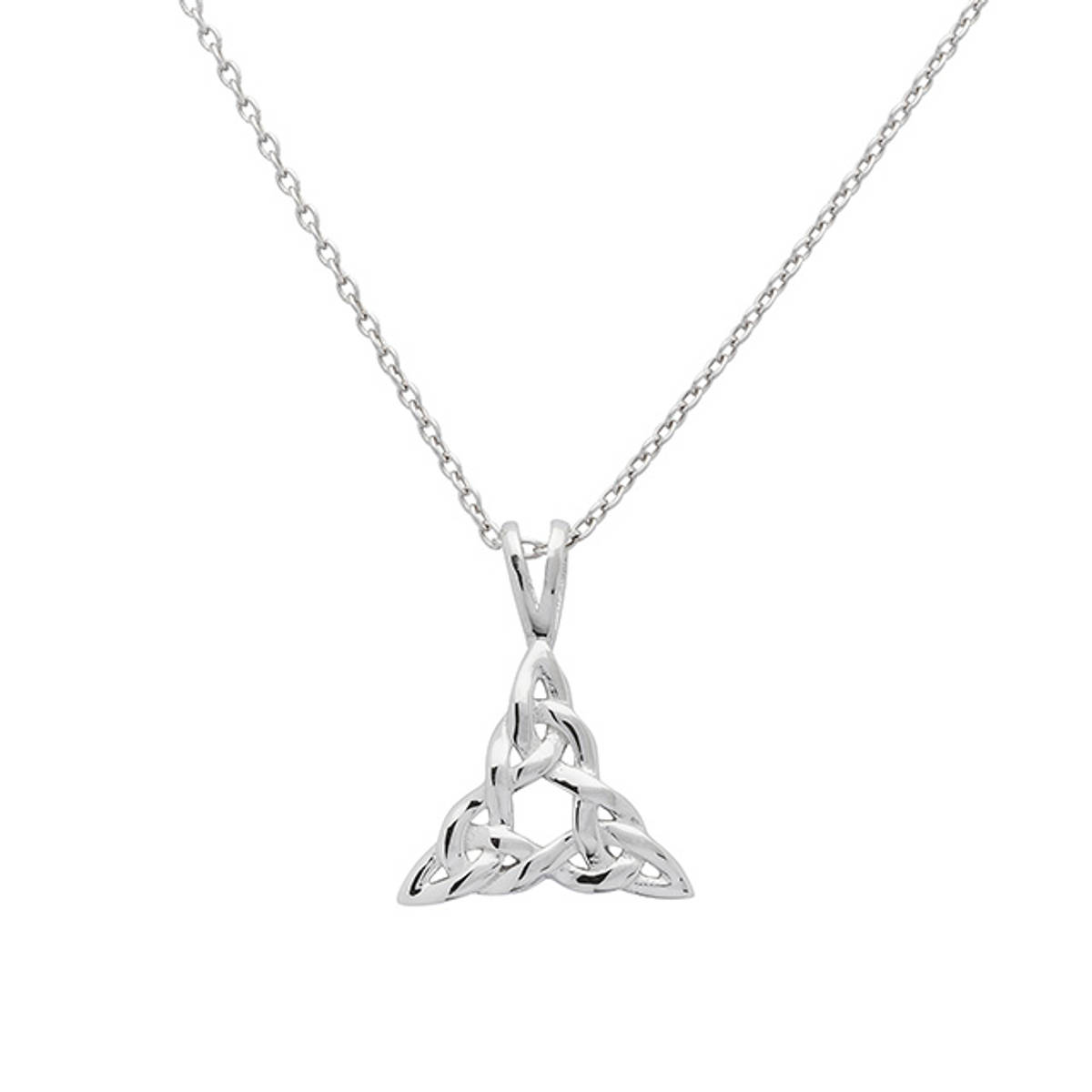 Sterling Silver Celtic Trinity Knot Pendant.

Size: 15mm
Chain Length: 18 inches
