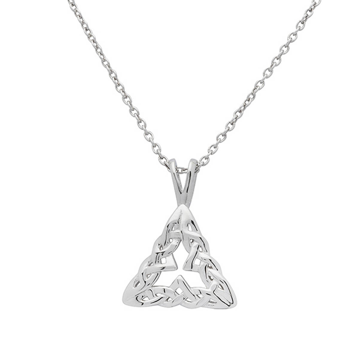 Sterling Silver Celtic Trinity Knot Pendant.

Size: 15mm
Chain Length: 18 inches
