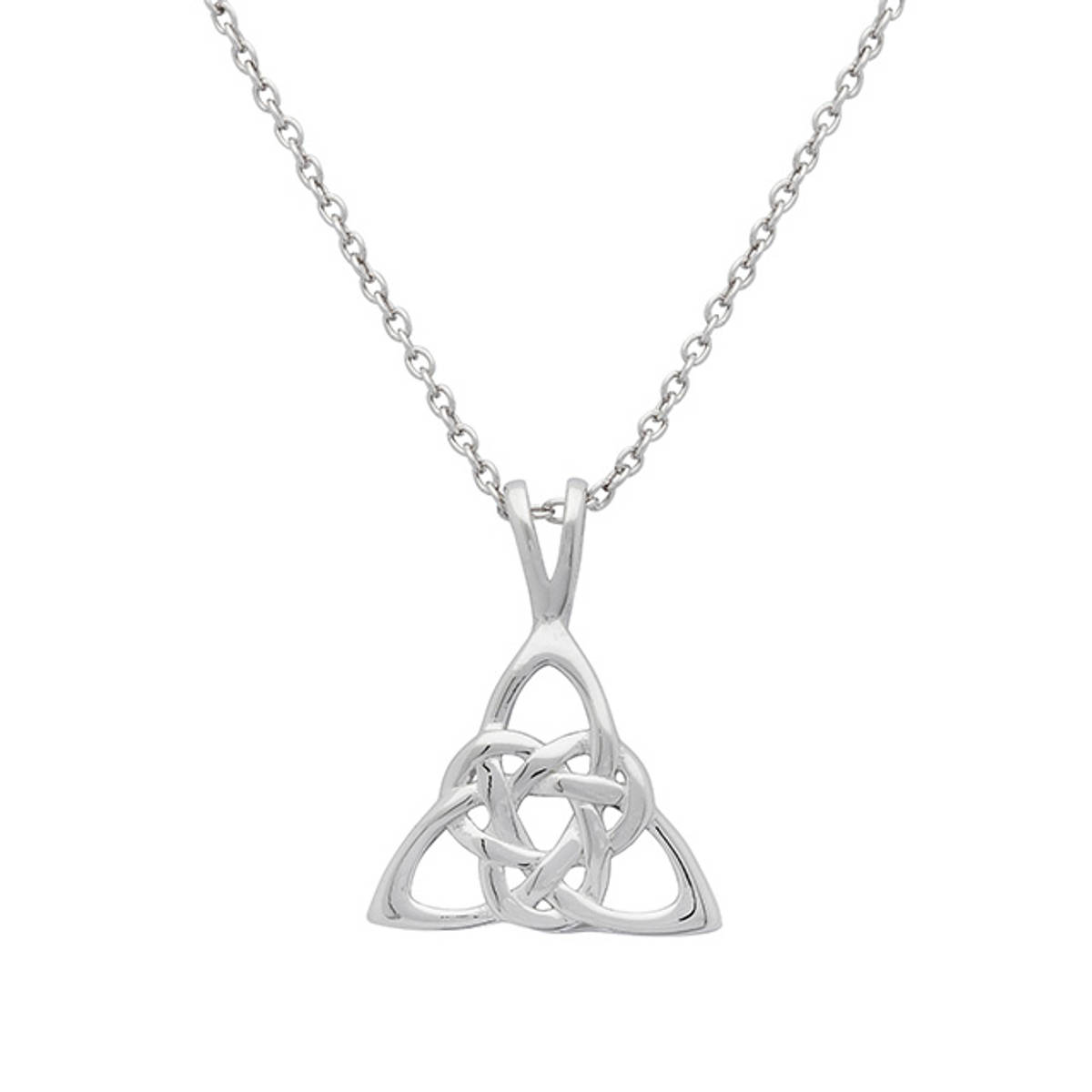 Sterling Silver Celtic Trinity Knot Pendant.

Size: 15mm
Chain Length: 18 inches
