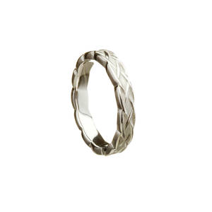  White Gold Gents Wedding Band