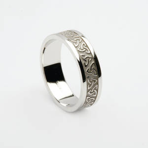 14 carat white gold man's Celtic ring