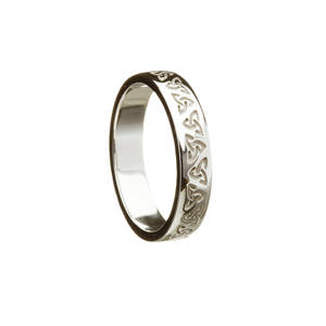 Silver Gents Celtic Trinity Knot Wedding Band