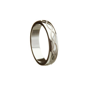 Silver Gents Wedding Twist Band