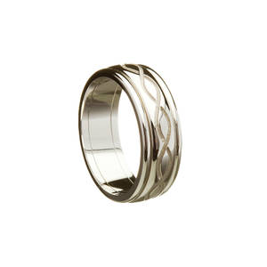 White Gold Gents Wedding Band