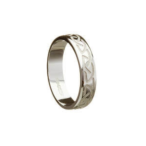  Gents White Gold Wedding Band