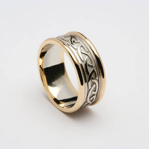 18 carat white gold man's Celtic ring 
