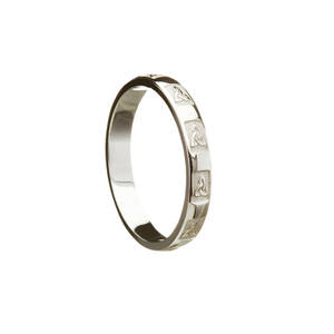  White Gold Knot Ladies Wedding Band