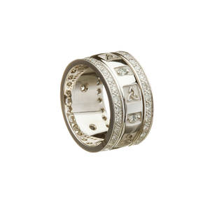 White Gold Ladies Diamond Wedding Band