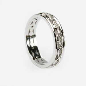  White Gold Ladies Diamond  Wedding Band