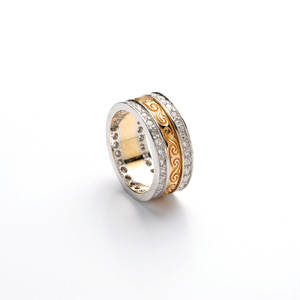 14 carat yellow gold lady's diamond ring.