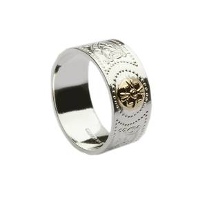 Arda silver ring with Gold shield