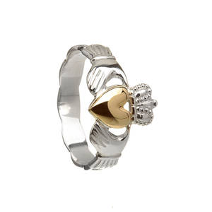 Silver Gold Claddagh Ring