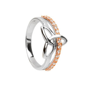 Silver Trinity Ring With Czs 
