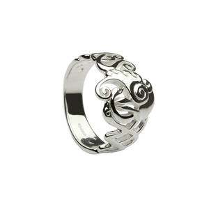 Silver children of lir ladies ring