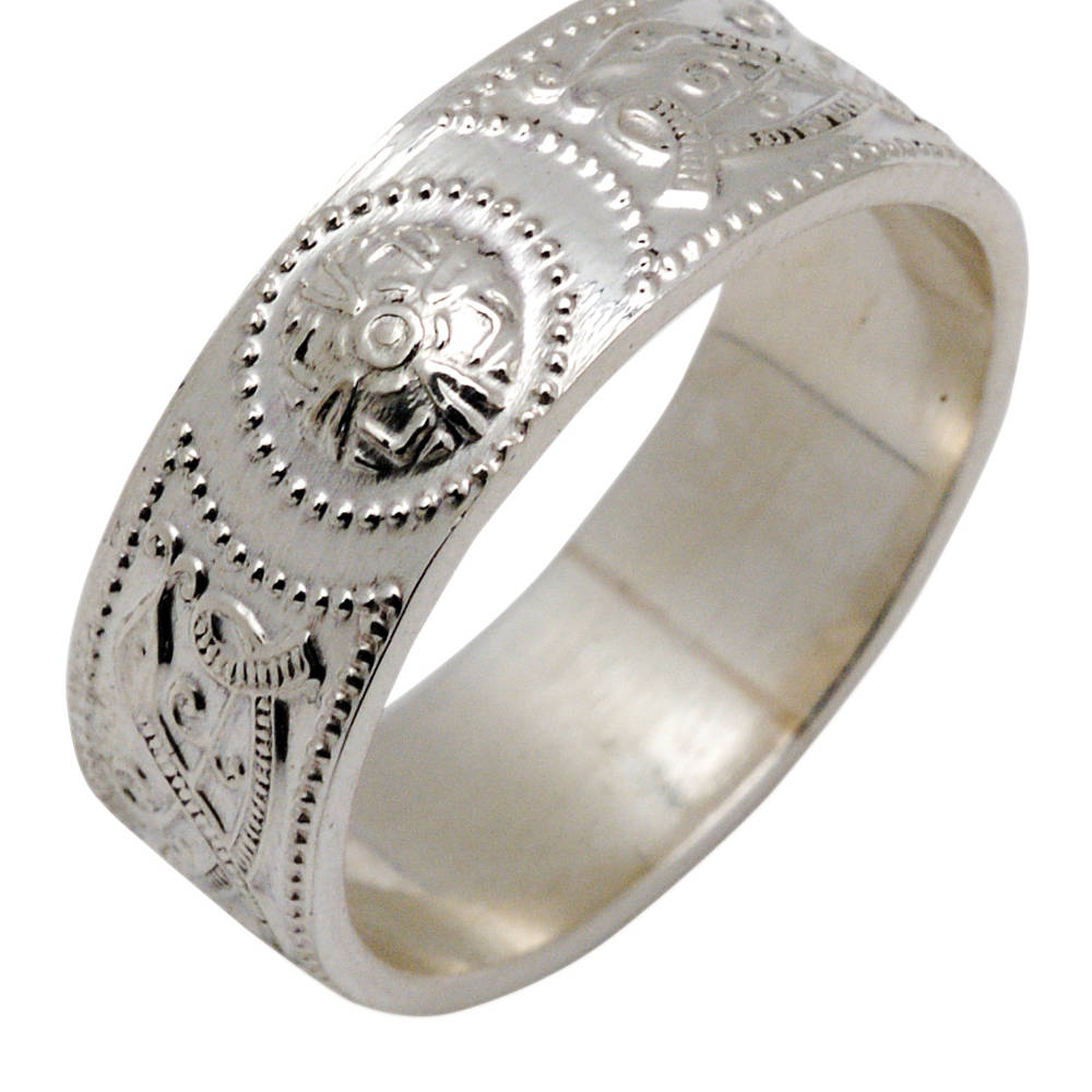 Silver Arda inspired shield ring.Great Value