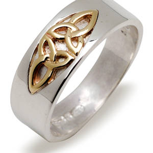 Silver/ 10 carat gold trinity detail in window