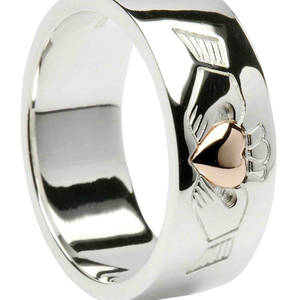 Silver Chunky Claddagh Ring