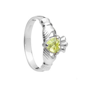 Silver Classic Birthstone Clad Ring