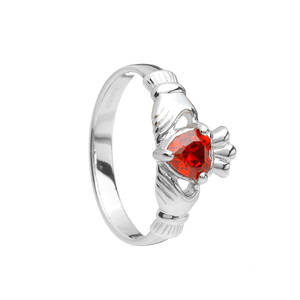 Silver Classic Birthstone Clad Ring