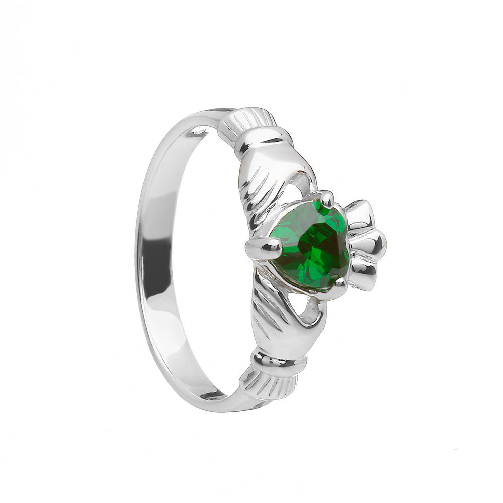 Silver Classic Birthstone Clad Ring