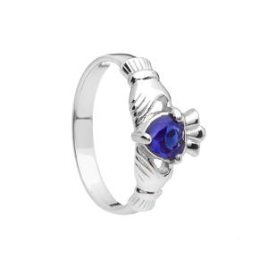 Silver Classic Birthstone Clad Ring