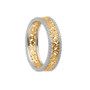 Silver Cz Trinity Eternity Band