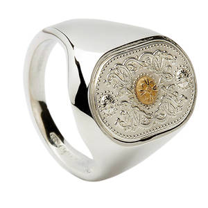 Arda Small Silver Gents Signet Ring 
