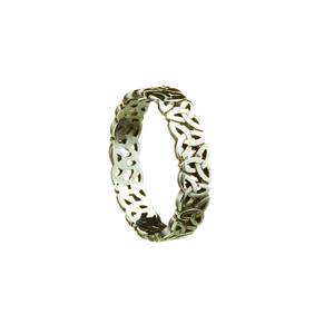 14 ct white gold trinity open knot wedding band