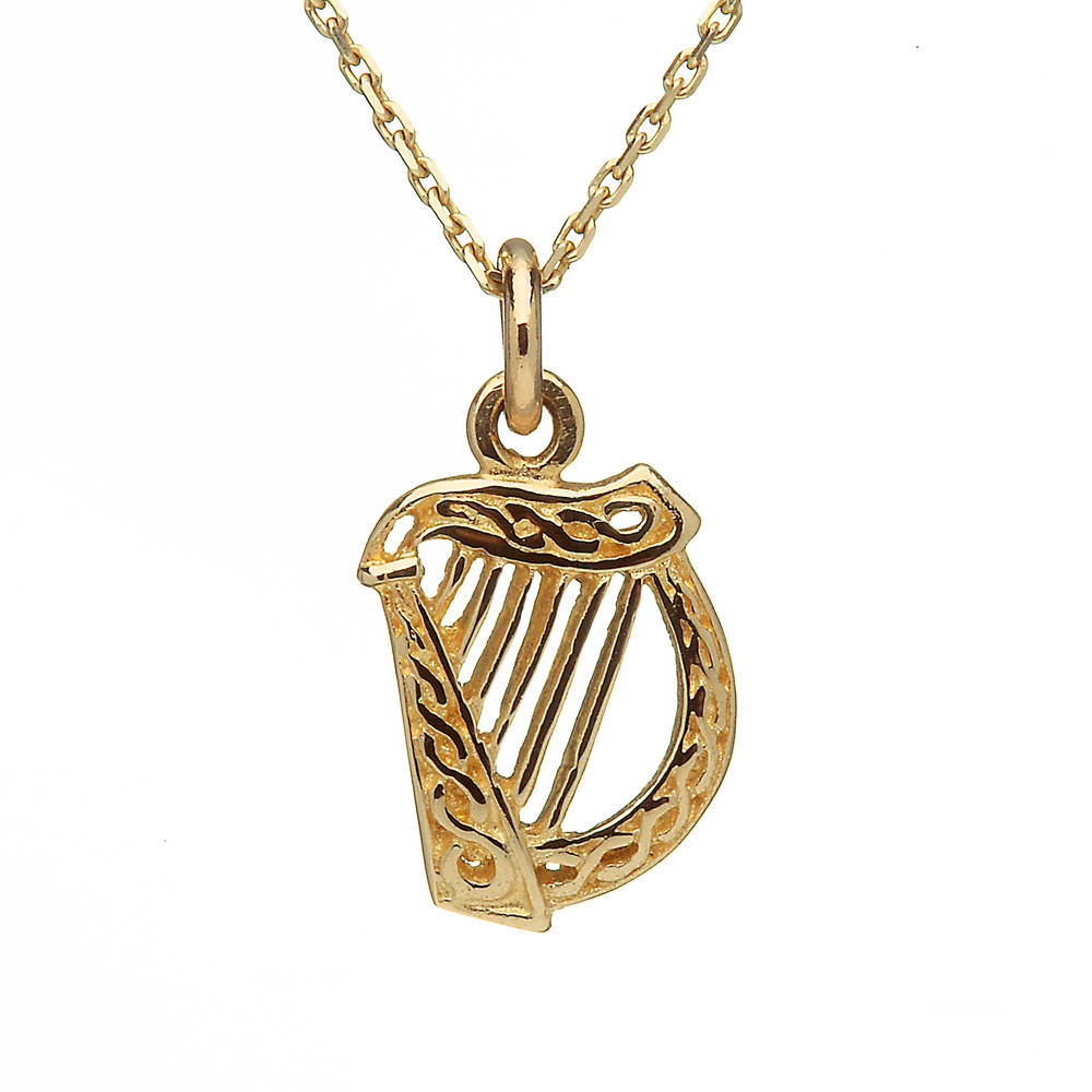 10 carat Small Harp Charm Also Available As Pendant Tpg00027