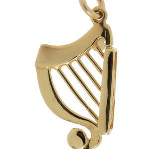 10 carat yellow gold Irish Harp charm 