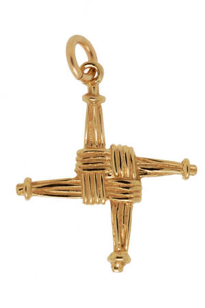 Gold Saint Bridget Cross Charm