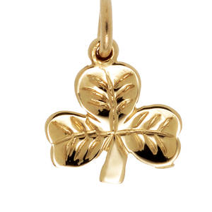 10ct Small Shamrock Charm on chain