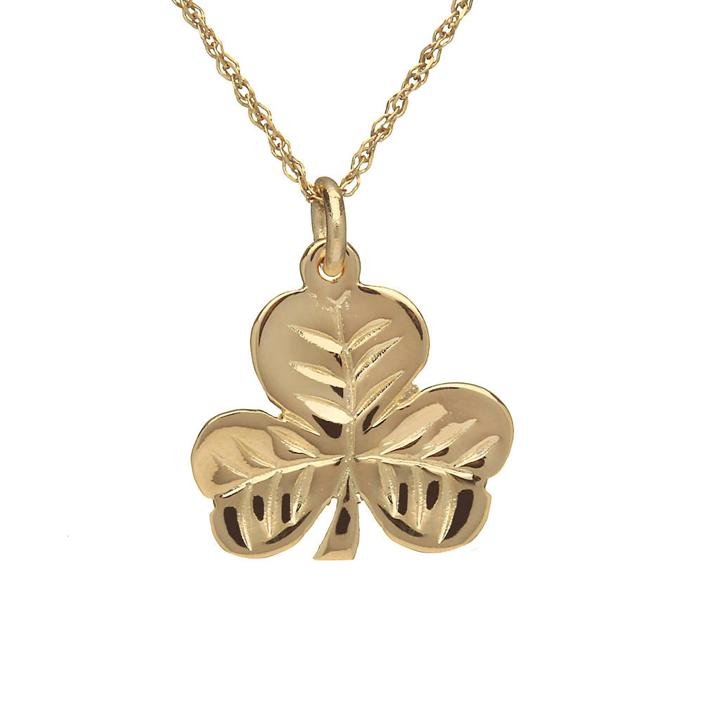 \n Loose 10 carat yellow gold shamrock charm-no chain included.\n This is the National Emblem of Ireland known all over the worldon St. Patrick's Day.