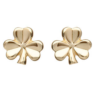 10 carat Shamrock Earrings Boxed