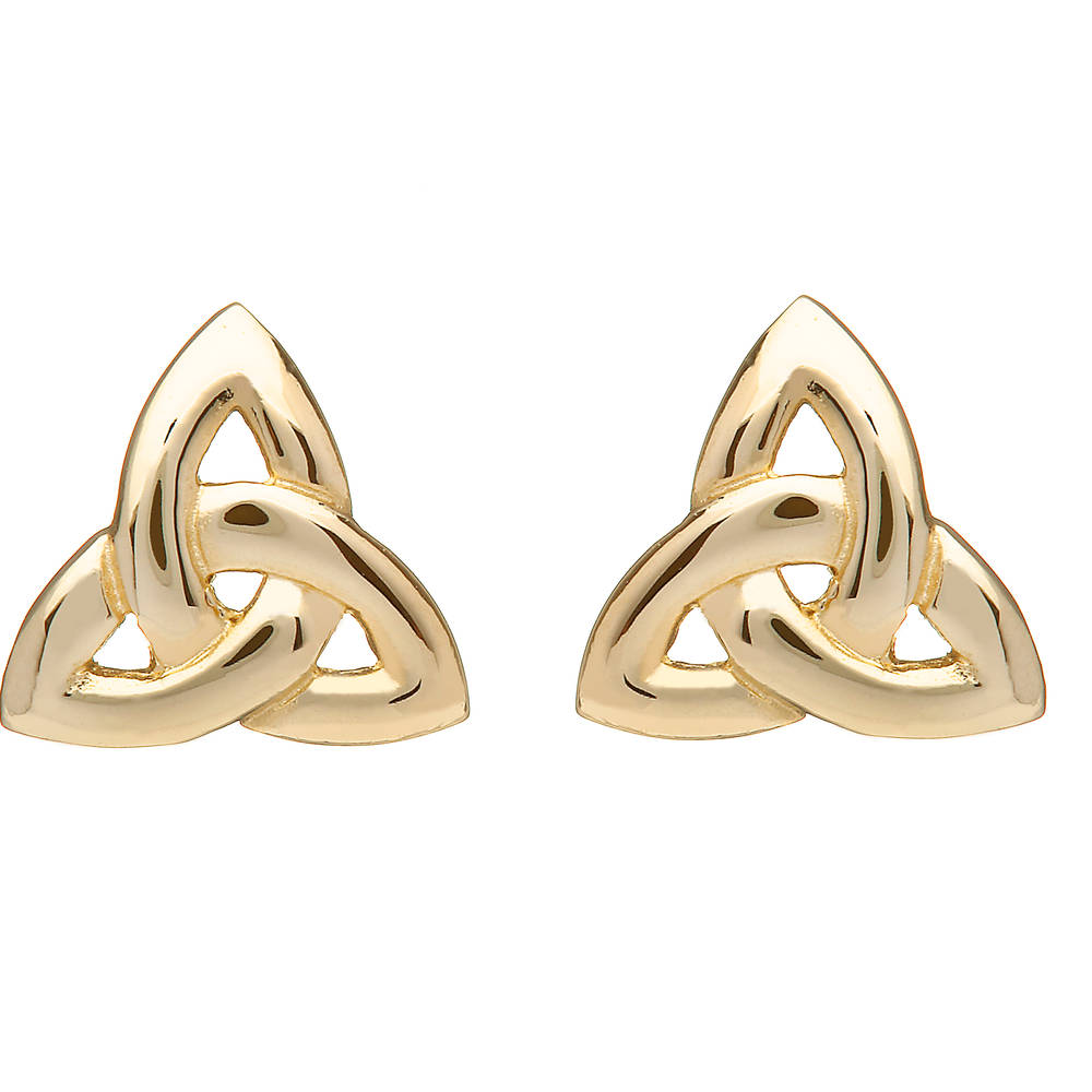 10 carat Yellow Gold Trinity Knot Earrings