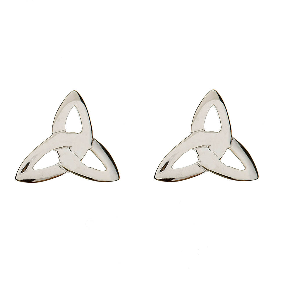 10 carat white gold trinity knot earrings 10mmX10mm