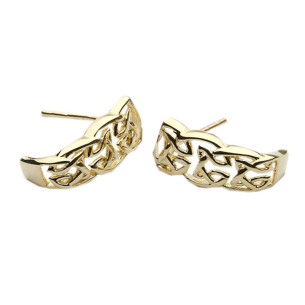 10 carat Yellow Gold Celtic Designed Earrings