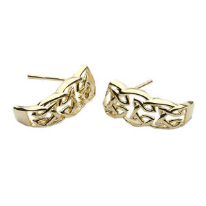 Yellow Gold Celtic Designed Earrings