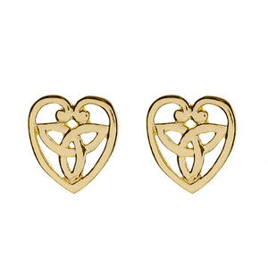 10 carat yellow gold celtic knot stud earrings