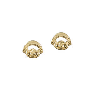  Yellow Nua Claddagh Stud Earrings