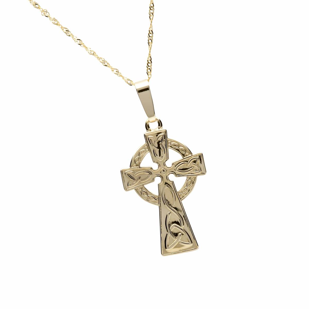 10 carat yellow gold classic Celtic cross