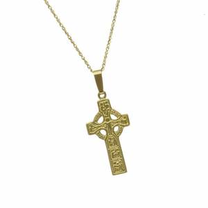 10 ct gold Duleek replica cross pendant