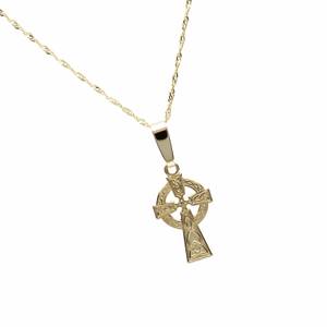 10 carat yellow gold classic Celtic cross