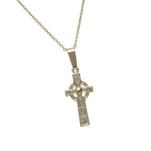 10 carat white gold Duleek cross pendant