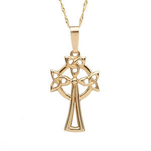 10 carat small Celtic cross pendant