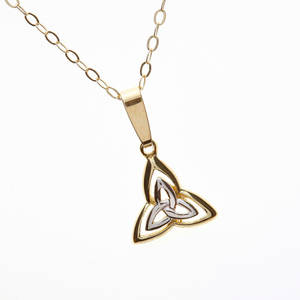 10 carat gold trinity knot pendant