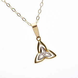 10 carat gold trinity knot pendant