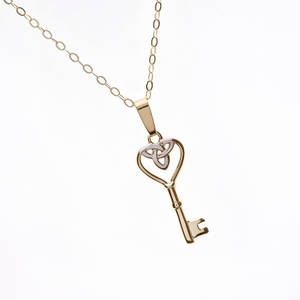 10 carat gold Key of Ireland pendant