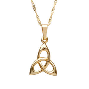 Gold Trinity Knot Pendant 18 Chain