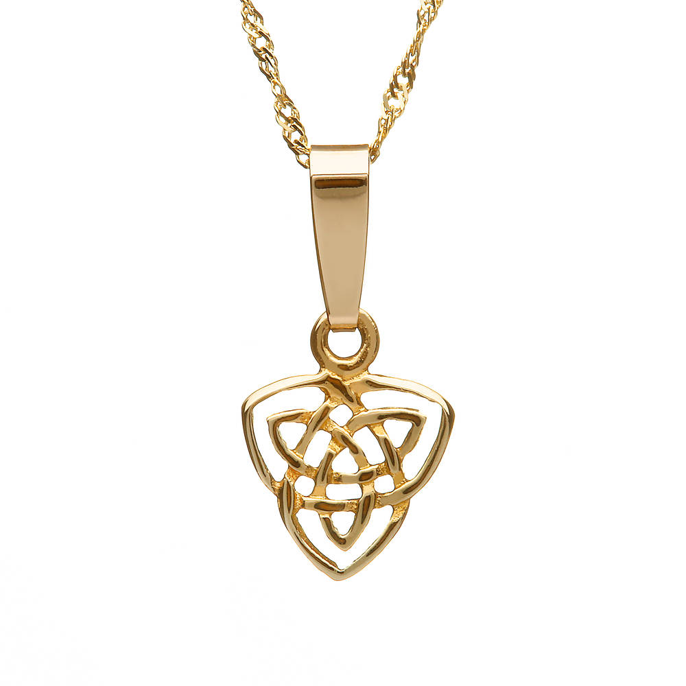 10ct Trinity Knot Pendant 18" Chain